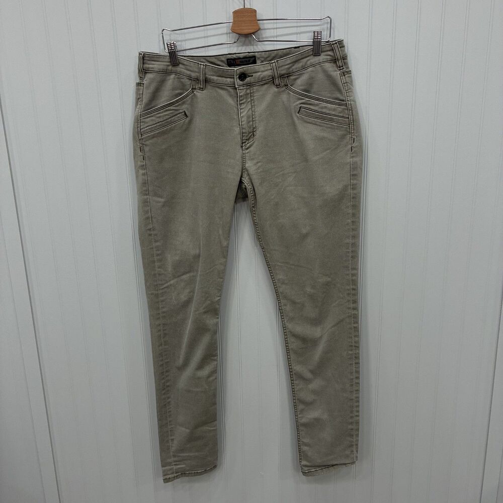 5.11 Tactical Women's Size 14 Long Gray Defender Flex Slim Stretch Denim Jeans